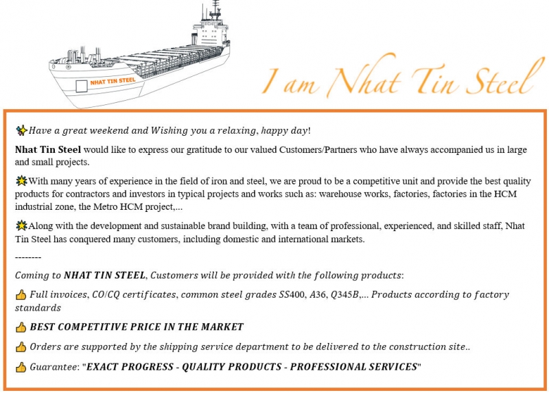 NHAT TIN STEEL - ACCOMPANIMENT OF PROJECTS