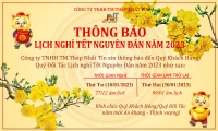 TH&Ocirc;NG B&Aacute;O LỊCH NGHỈ TẾT NGUY&Ecirc;N Đ&Aacute;N 2023