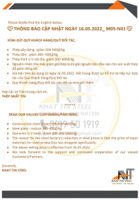 TH&Ocirc;NG B&Aacute;O CẬP NHẬT NG&Agrave;Y 16.05.2022_ M05-N01